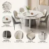 Modern and simple restaurant set, solid wood dining table and chair set, available in multiple colors for family dining furniture details Picture